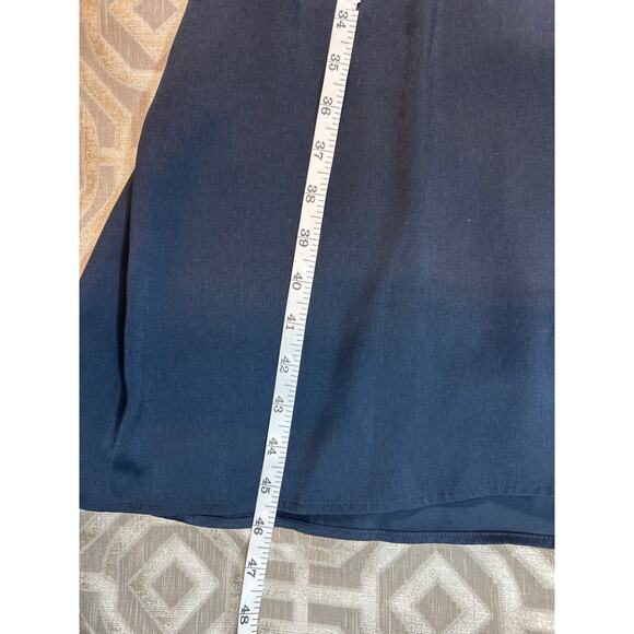 Vince V-Neck Maxi Slip Dress Midnight Blue Size XS  light Minimalist Elegant - Picture 4 of 8